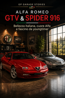 Copertina dell’e-book Alfa Romeo GTV & Spider 916 – bellezza italiana, cuore Alfa e fascino da youngtimer
