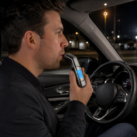 Rilevatore di Alcol Portatile con Display Digitale – Etilometro Tascabile per Auto