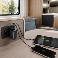 Caricabatteria da auto USB 120 W, adattatore retrattile, presa accendisigari da auto, stazione di ricarica per iPhone, Samsung, Xiaomi, Huawei